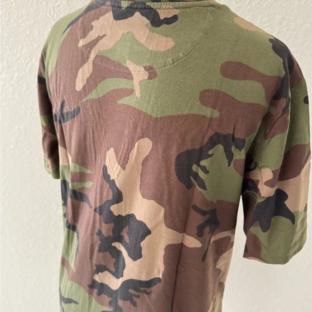 Polo Ralph Lauren Shirt Camouflage Short Sleeve Pocket ‎ Cotton Youth Size 14-16